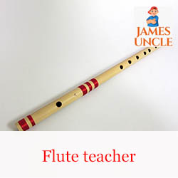Flute teacher Mr. Somnath Deb in Baksara